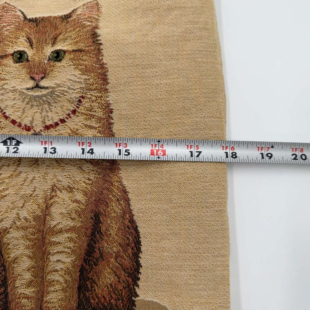 1990 Metrax-Craye Belgian Tapestry Pillow Cover 3 Cats Woven 18x18 made Flanders - Picture 6 of 7